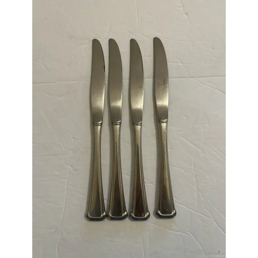Vtg Oneida Maestro St Leger Aberdeen Stainless‎ Flatware Dinner Knives Set Of 4